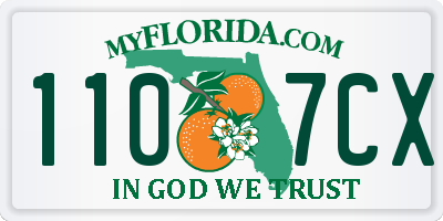 FL license plate 1107CX