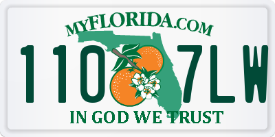 FL license plate 1107LW