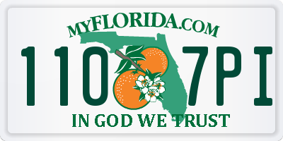 FL license plate 1107PI