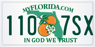 FL license plate 1107SX