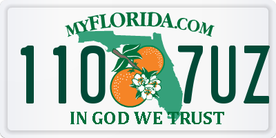 FL license plate 1107UZ