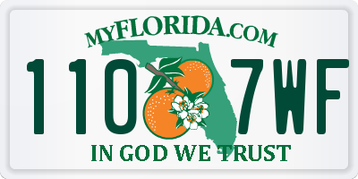 FL license plate 1107WF
