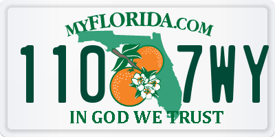 FL license plate 1107WY