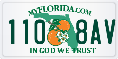 FL license plate 1108AV