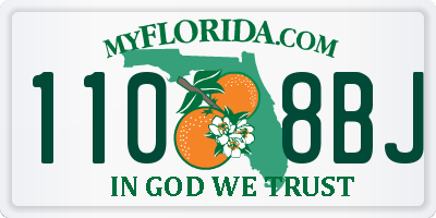 FL license plate 1108BJ