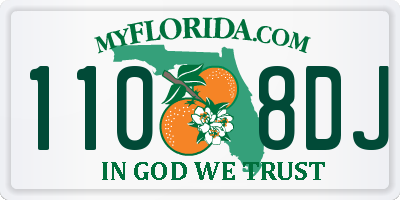 FL license plate 1108DJ