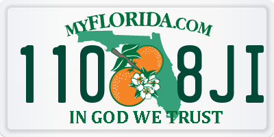 FL license plate 1108JI