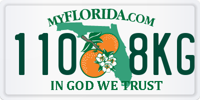FL license plate 1108KG
