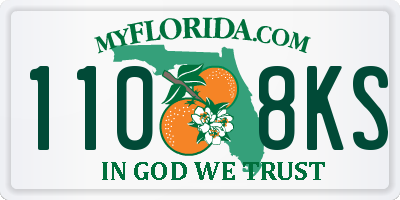 FL license plate 1108KS
