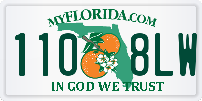 FL license plate 1108LW