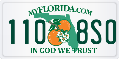 FL license plate 1108SO