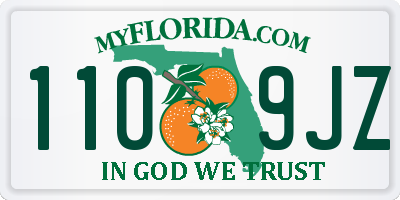 FL license plate 1109JZ