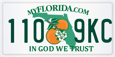 FL license plate 1109KC