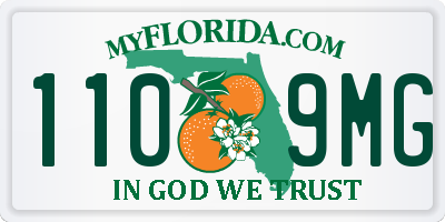 FL license plate 1109MG