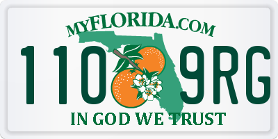 FL license plate 1109RG