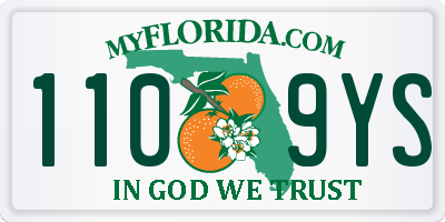 FL license plate 1109YS