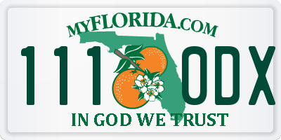 FL license plate 1110DX