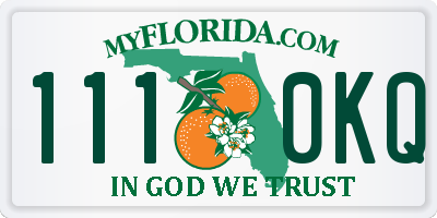 FL license plate 1110KQ