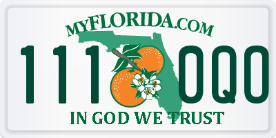 FL license plate 1110QO