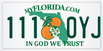 FL license plate 1110YJ