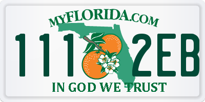 FL license plate 1112EB