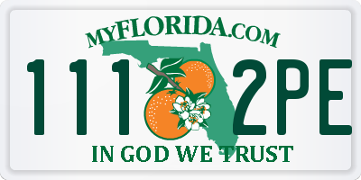 FL license plate 1112PE
