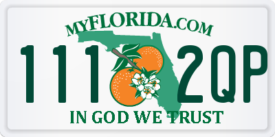 FL license plate 1112QP