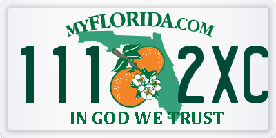 FL license plate 1112XC