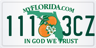 FL license plate 1113CZ