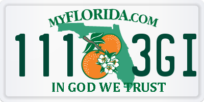 FL license plate 1113GI