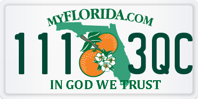 FL license plate 1113QC