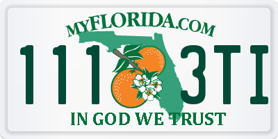 FL license plate 1113TI