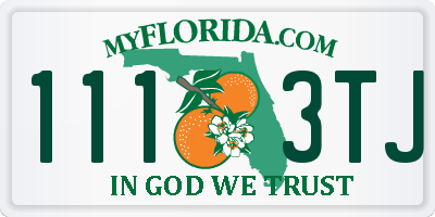 FL license plate 1113TJ