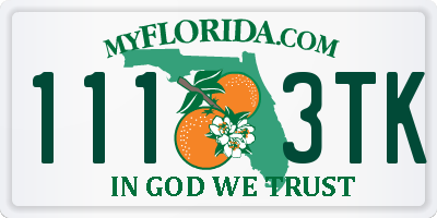 FL license plate 1113TK