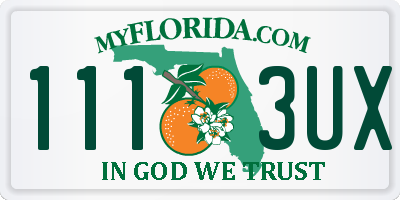FL license plate 1113UX