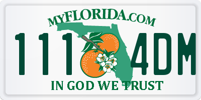 FL license plate 1114DM