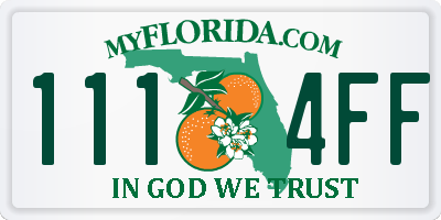 FL license plate 1114FF