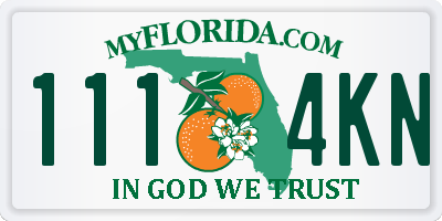 FL license plate 1114KN