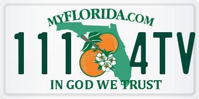 FL license plate 1114TV