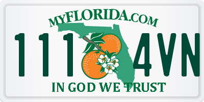 FL license plate 1114VN