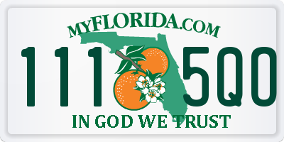 FL license plate 1115QO