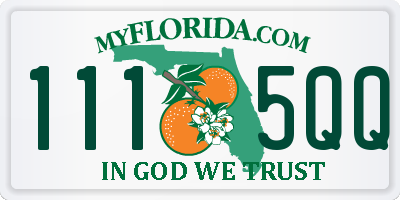 FL license plate 1115QQ