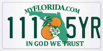FL license plate 1115YR