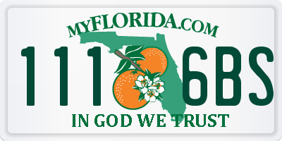 FL license plate 1116BS