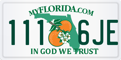 FL license plate 1116JE