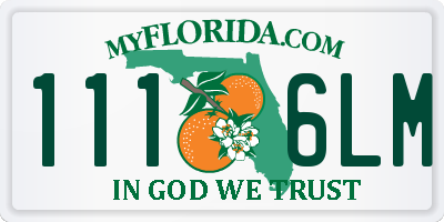 FL license plate 1116LM
