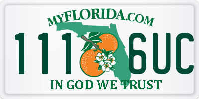 FL license plate 1116UC