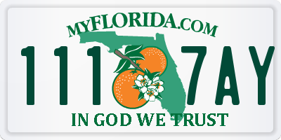 FL license plate 1117AY