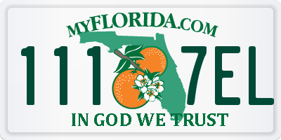 FL license plate 1117EL