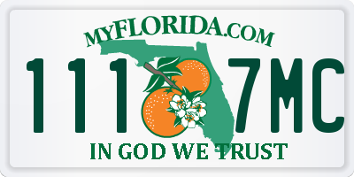 FL license plate 1117MC